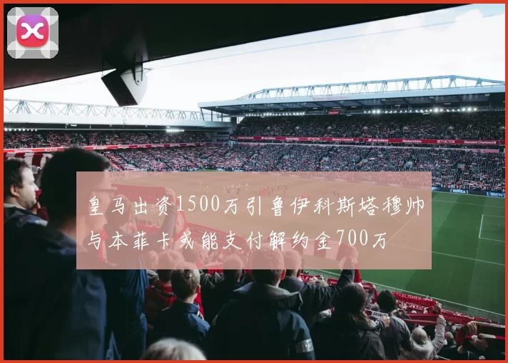 皇马出资1500万引鲁伊科斯塔穆帅与本菲卡或能支付解约金700万